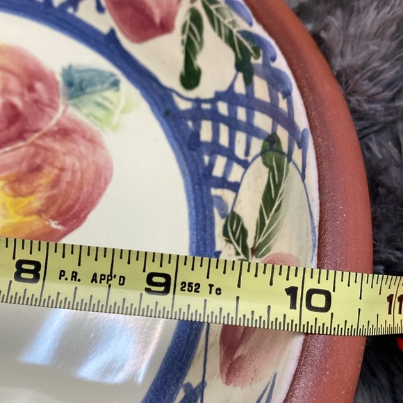 D'Arcy Margesson Signed Terracotta Pottery Hand thrown 1995 Deep Dish - Picture 11 of 16